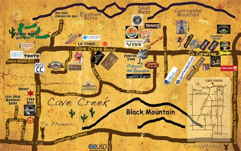 Cave Creek Tributary Trail Map - N. Cave Creek Rd. and E.