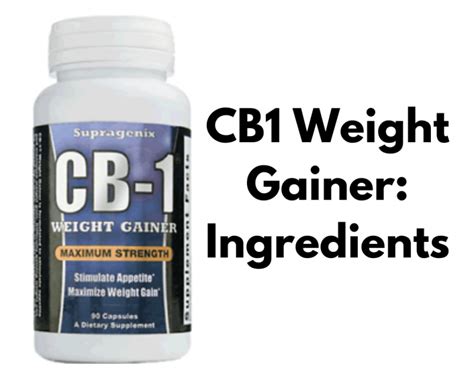 Cb-1 weight gain ingredients. Facebook, Twitter, YouTube. Products. CB-1 Weight Gainer Weight-Gain Pill, CB-1 Weight Gainer Guidebook. Promotions. Save over $25 on guidebook and supplement. Songs. None have been identified for this spot. Phone. 800-733-9958. 
