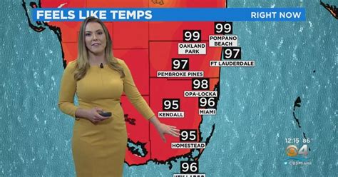 Cbs miami weather team. Miami Weather for Friday 3/8/2024 5AM NEXT Weather meteorologist Lissette Gonzalez says after the patchy morning fog burns off, we're in for a warmer day with a lower rain chance. ©2024 CBS ... 