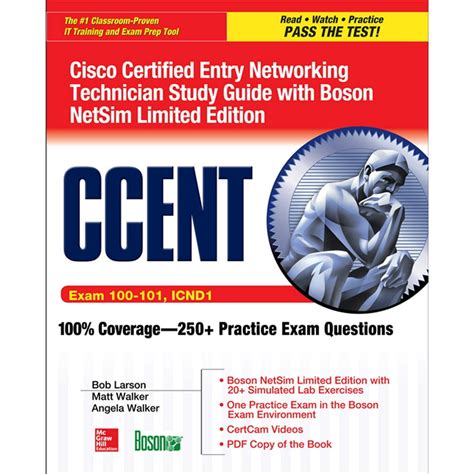 Read Online Ccent Cisco Certified Entry Networking Technician Icnd1 Study Guide Exam 100101 With Boson Netsim Limited Edition By Bob Larson