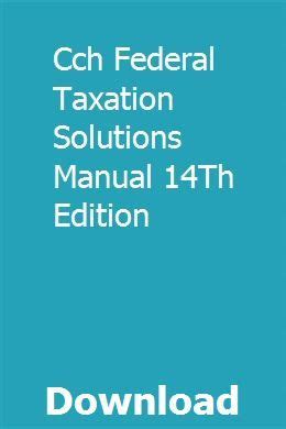 Cch federal taxation solutions manual 14th edition free. - Husqvarna chainsaw operators manual 61 268 272xp 272 xp.