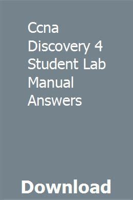 Ccna discovery 4 student lab manual answers. - Guía de solución de problemas agilent 6890.
