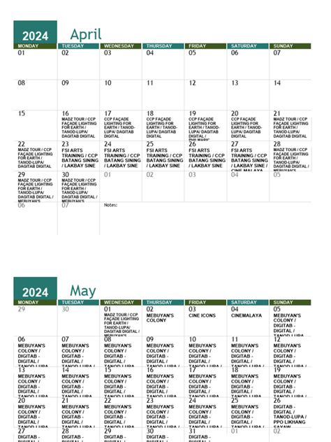 Ccp Calendar Events PDF