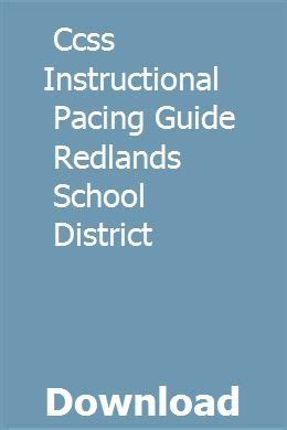 Ccss instructional pacing guide redlands school district. - Hp pavilion p7 1380t desktop pc manual.
