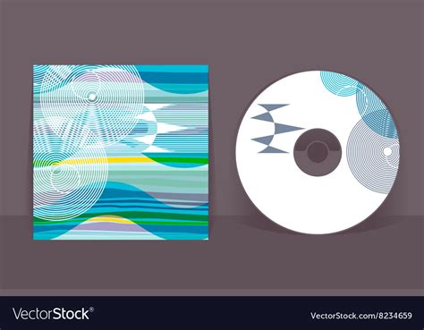 Cd cover design template abstract pattern graphics