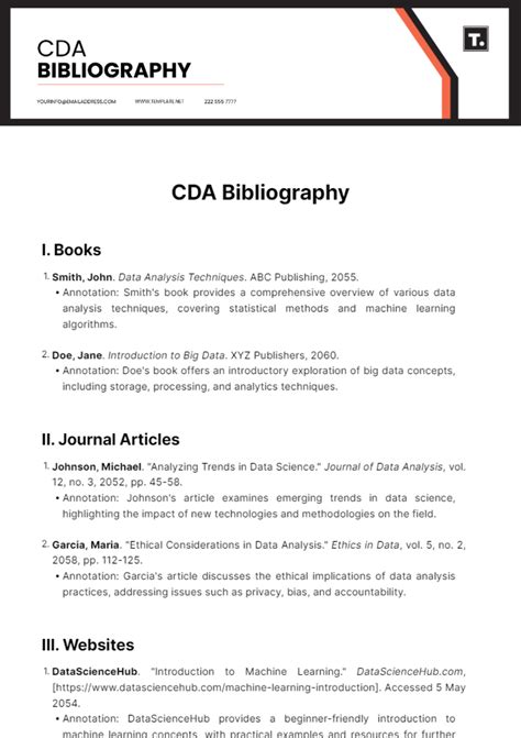 Cda bibliography example