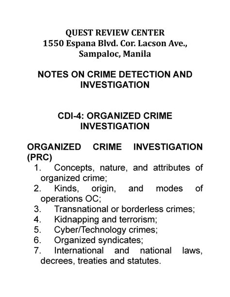 Cdi 4 Organized Crime Investigation