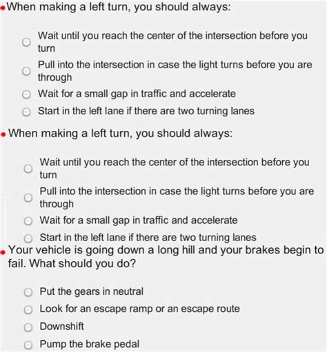 Cdl Test Questions And Answers Printable