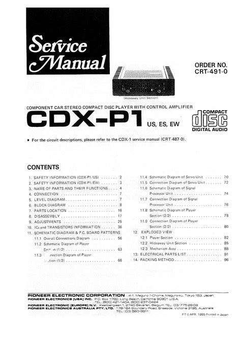 Cdx p1 pioneer service manual free. - Gcse history aqa b modern world history revision guide.
