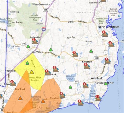 The Outage Map information is updated ever