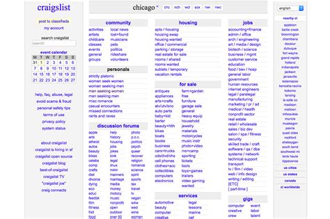 Ceaigslist chicago. craigslist provides local classifieds and forums for jobs, housing, for sale, services, local community, and events 