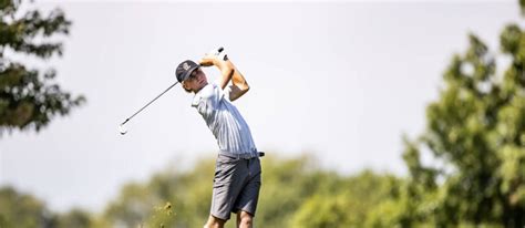 Red Wing's Cecil Belisle watches a shot during the 2019 Class AA boys high school golf state meet. Belisle won that meet -- his second high school state title -- and went on to win a.... 
