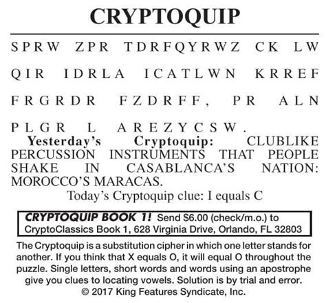 Cecil cryptoquip. Things To Know About Cecil cryptoquip. 