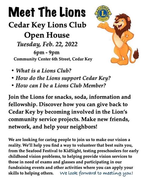 Cedar Key Lions Club - Lions e-Clubhouse