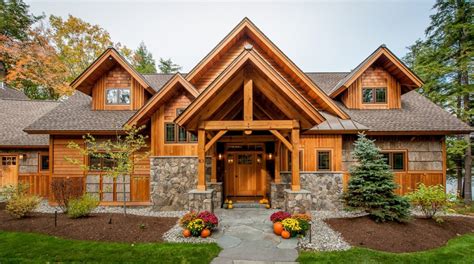 Cedar Log Home Exterior