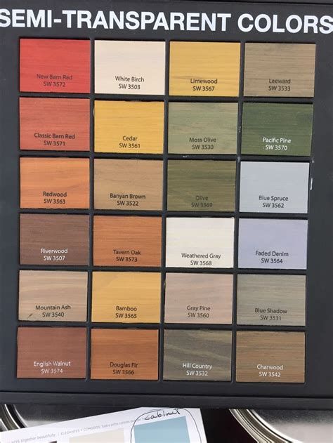 Cedar Paint Color Chart