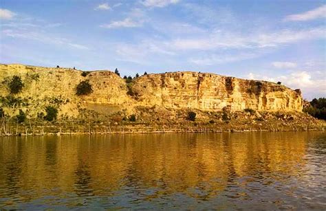 Discover Cedar Bluff Reservoir in Ransom, Kansas: This 100-foot tall bluff located in the western plains of Kansas overlooks a massive reservoir.. 