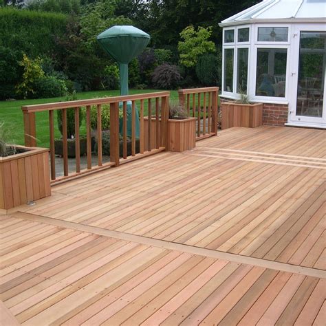 Cedar deck boards. Premium Knotty Cedar Decking Lumber - Natural - Exterior - 16-ft x 8-in x 2-in is rated 1.0 out of 5 by 1. Rated 1 out of 5 by Anonymous from Damaged and poor customer service Had $80 each 2x8x16 planks delivered. 