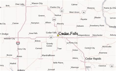 This weather report is valid in zipcodes 50613, and 50614. Cedar Falls IA radar weather maps and graphics providing current Rainfall Storm Total weather views of storm severity from precipitation levels; with the option of seeing an animated loop. . 