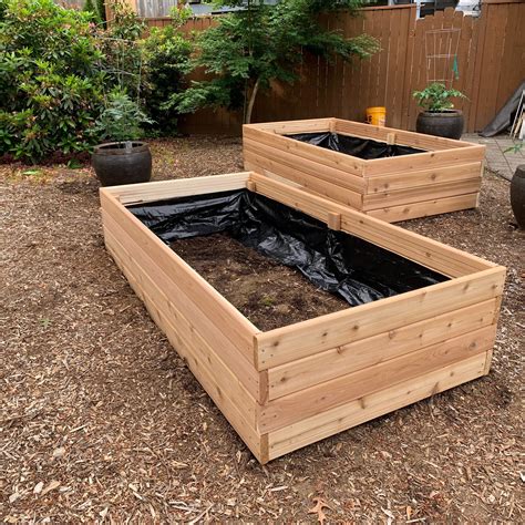 Cedar garden bed. Deep Root Cedar Raised Bed Garden Kit by Infinite Cedar 2 ft. x 8 ft. x 16.5 inches H. Raised Garden Bed With Legs 48x24x30" - Natural Cedar Wood Elevated Planter Box with Bed Liner for Flowers, Veggies, Herbs. Space Saver for Outdoor Patio, Deck, Balcony, Backyard. 200lb Capacity. Only 16 left in stock - order soon. 