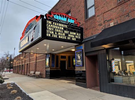  Cleveland Cinemas - Cedar Lee Theatre. Hearing Devices Available. 2163 Lee Road , Cleveland Heights OH 44118 | (216) 321-5411. 6 movies playing at this theater today, March 8. Sort by. . 
