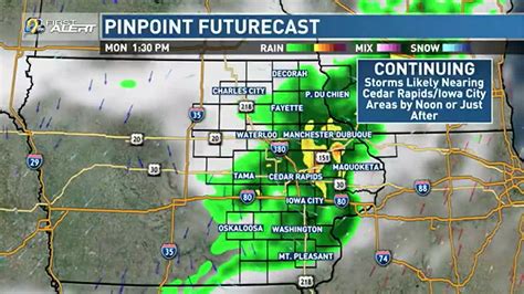 Cedar rapids radar kcrg. CEDAR RAPIDS, Iowa (KCRG) - Showers and storms develop tonight, the first of several rain chances in the coming days. ... First Alert Pinpoint Radar. KCRG 9.2. Submit a News Story. Show You Care ... 