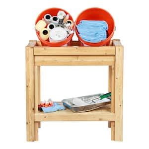 Cedar shelving unit.  The unit assembles effortlessly without any tool...