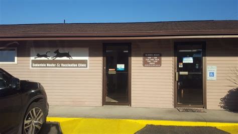 Cedardale veterinary clinic. Cedardale Neuter and Vaccination Clinic. 1105 Dale Ln, Mount Vernon, WA 98274. (360) 424-5676. 