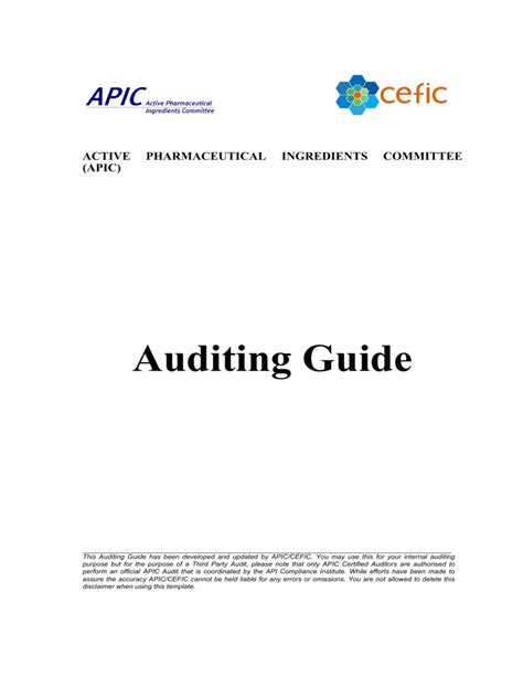 Cefic apic gmp api auditing guide. - Replace fuel water separator freightliner manual.
