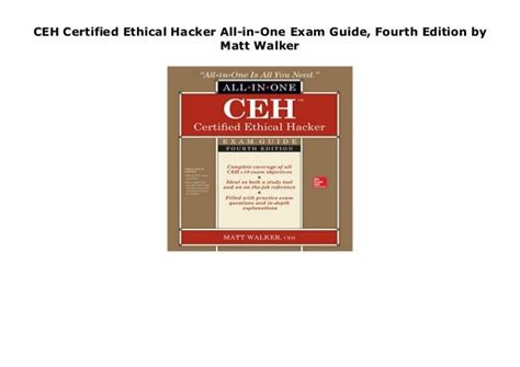 Read Ceh Certified Ethical Hacker Allinone Exam Guide Fourth Edition By Matt Walker