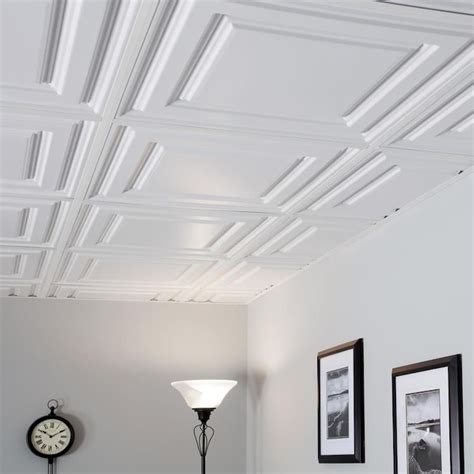 Shop Armstrong Ceilings TinLook Wellington 12-in x 12-in White Surface-mount Ceiling Tile 40-Packundefined at Lowe's.com. TinLook&#8482; Wellington&#8482; decorative 12-in x 12-in tiles can bring a vintage tin ceiling look and feel to any space.. 