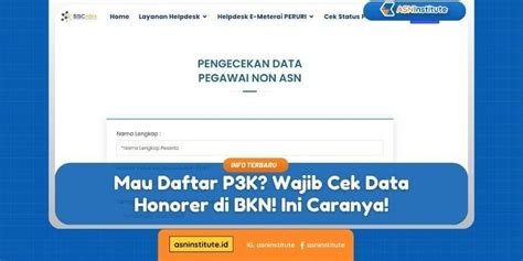 Cek Data Kepegawaian Di Bkn