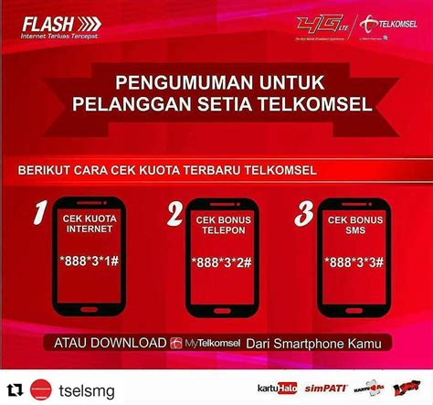 Cek kuota telkomsel via sms. Dibayar diskon besar hadiah besar.