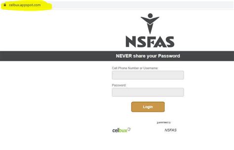 Celbux Login How to Access NSFAS Wallet Via
