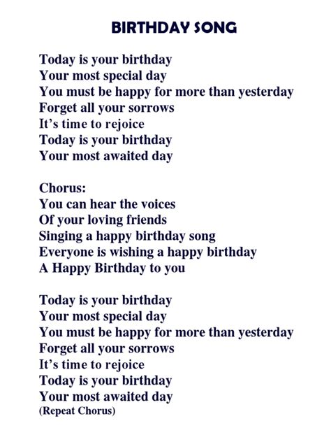 Celebrate the Joyous Occasion with They Say It's Your Birthday** Song Lyric!