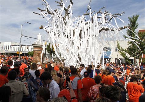 Celebrating Auburn fans can once again heave toilet paper into Toomer’s Oaks