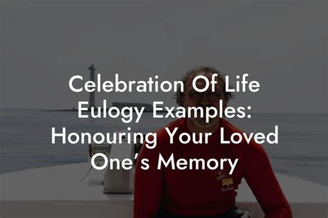 Celebration of life eulogy examples.  3 days ago · Patricia L.  Table of C...