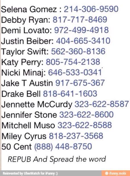 Celebrity numbers to prank call. Prank calling is a lot of fun to do with your friends, and this is one of the best phone numbers to utilize. Trick one of your buddies into believing that you have the contact information for their crush, and then tell them to call Santa's line instead. 2. Divorce Hotline: (605)-475-6960. Share. 