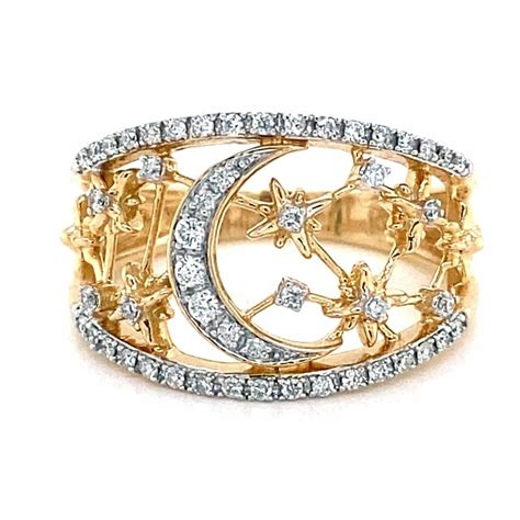 Celestial ring. An everyday gold dome ring with celestial energy? Yes, please. This ultra gleamy gold ring is set with CZ stars for an added dose of stellar sparkle. 