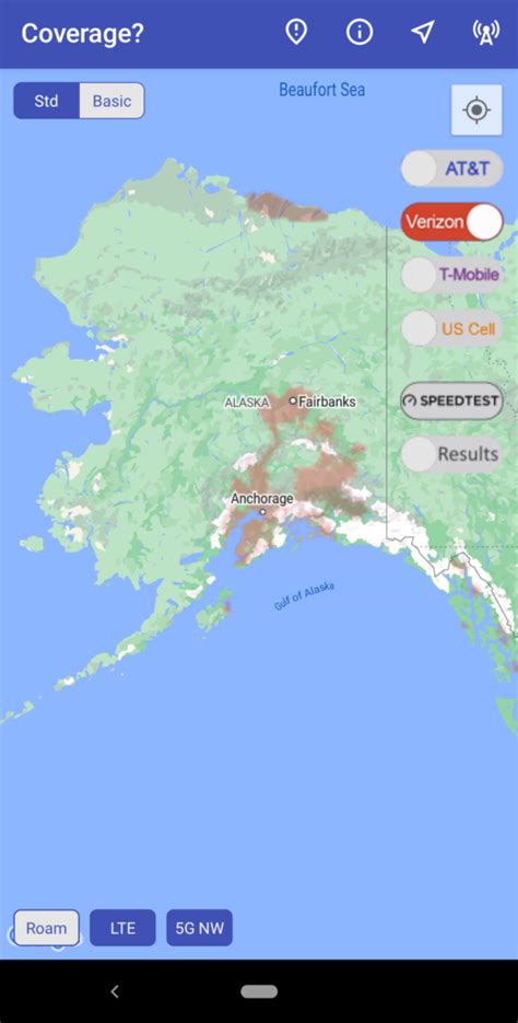 Verizon in Alaska uses 4G LTE technology. The use of LTE in some major cities ensures good Internet speed for Alaskans. Verizon claims that the 4G LTE wireless broadband is able to handle download speeds of 5-12 Mbps and upload speeds of 2-5 Mbps. The company also claims that the peak download can hit the 50 Mbps mark.