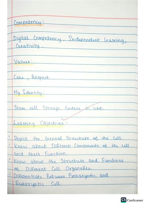 Cell structure and function CBSE Class 8 Chapter 8 explanation and