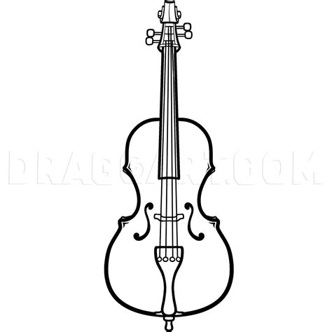 Cello Easy Drawing