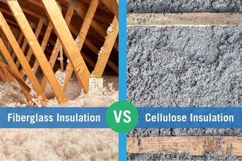 Cellulose vs fiberglass insulation. R-38 fiberglass batt insulation is approximately 6 1/4 inches thick, but loose cellulose requires over 12 inches of material to provide the same resistance value. R-values measure ... 