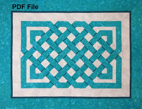 Celtic Weave Quilt Pattern PDF File to Download and Sew Etsy Australia