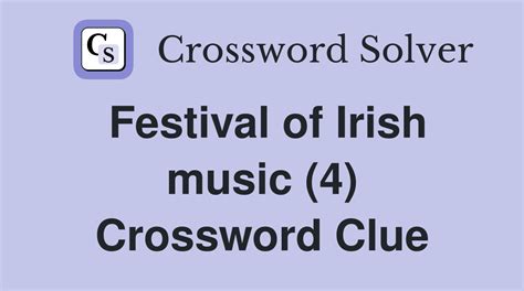 Celtic music festival - 12 answers Crossword Clues