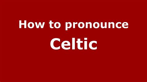 Celtic pronunciation. Pronunciation is the act of saying a word correctly, and enunciation is making sure that words are spoken in a way that is clear, concise and easy to understand. For good pronuncia... 