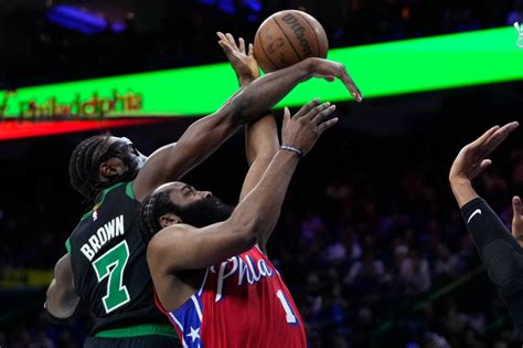 Celtics Jaylen Brown continues to lead charge to shut down 76ers’ James Harden: ‘Just doing my job’