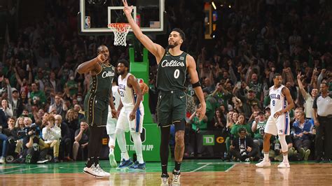 Scores & Schedule. Standings. Podcasts. Fantasy. NBA Odds. NBA Picks. ... With the game tied 55-55 in the third quarter, the Celtics went on a 25-3 run against the Sixers. They finished the .... 