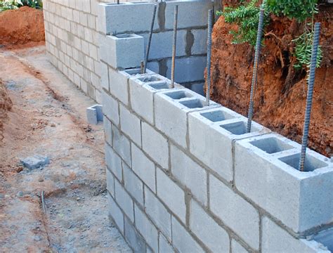 Cement block retaining wall. By using NFC you are basically increasing the depth of your retaining wall. Most masonry blocks would be an average depth of 200-250mm. By using NFC you are increasing that depth of your solid masonry block from 200mm up to 500mm (infill depth) or more depending on the height of your wall. 