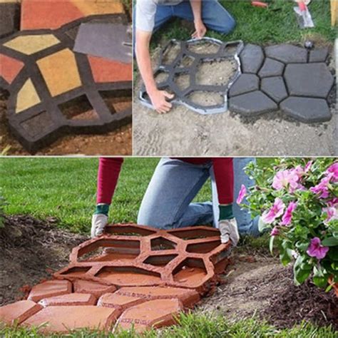 Cement molds for gardens. Make a long-lasting rot-proof raised garden bed by casting your own concrete panels with these abs durable plastic molds. These concrete forms have a removable pipe that forms a hole in the overlapping end of the cast garden box wall. Rebar is inserted in the holes to pin the corners together either in a straight line or at a 90 degree corner. 